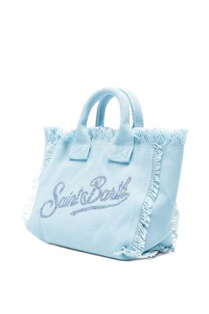 Borsa a mano Vanity in canvas di cotone celeste SAINT BARTH KIDS | VAMI00100404L